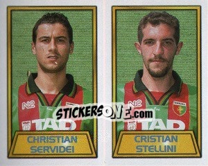 Sticker Christian Servidei / Cristian Stellini - Calcio 2000 n. 591 - Merlin