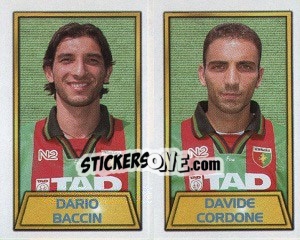 Sticker Dario Baccin / Davide Cordone - Calcio 2000 n. 592 - Merlin