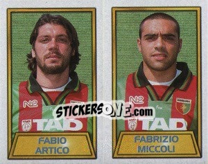 Cromo Fabio Artico / Fabrizio Miccoli - Calcio 2000 - Merlin