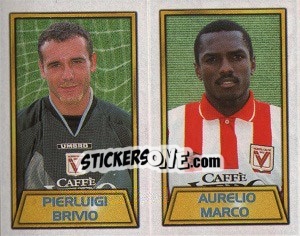 Sticker Pierluigi Brivio / aurelio Marco - Calcio 2000 n. 605 - Merlin