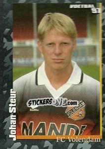 Sticker Johan Steur - Voetbal 1996-1997 - Panini
