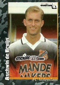 Sticker Aschwin de Bruijn - Voetbal 1996-1997 n. 354 - Panini
