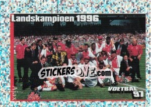 Sticker Landskampioen 1996 (Ajax) - Voetbal 1996-1997 n. 2 - Panini