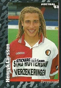 Sticker Henrik Larsson - Voetbal 1996-1997 n. 72 - Panini