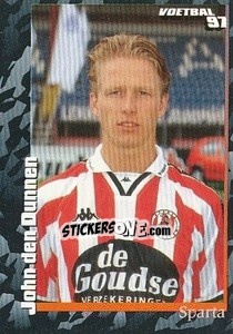 Sticker John den Dunnen - Voetbal 1996-1997 - Panini