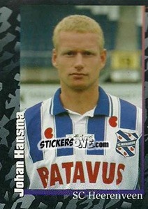 Cromo Johan Hansma - Voetbal 1996-1997 - Panini