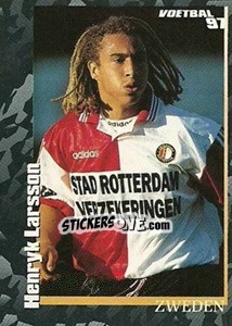 Sticker Henrik Larsson - Voetbal 1996-1997 - Panini