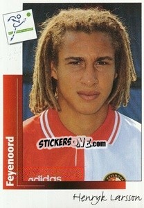 Sticker Henrik Larsson - Voetbal 1995-1996 - Panini