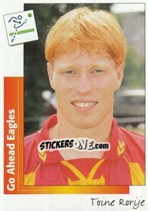Sticker Toine Rorije - Voetbal 1995-1996 - Panini