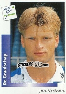Sticker Jan Vreman - Voetbal 1995-1996 - Panini