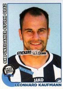 Sticker Leonhard Kaufmann - Österreichische Fußball-Bundesliga 2012-2013 n. 123 - Panini