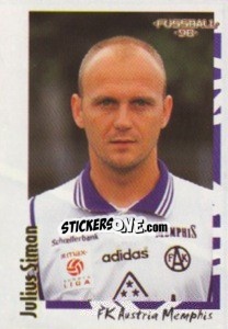 Cromo Julius Simon - Österreichische Fußball-Bundesliga 1997-1998 n. 158 - Panini
