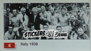 Sticker Italy (Winner Team Photo WC-1938) - World Cup Italia 1990 n. 4 - Merlin
