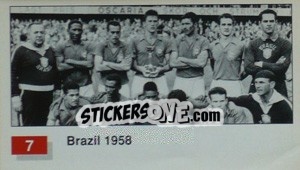 Sticker Brazil (Winner Team Photo WC-1958) - World Cup Italia 1990 n. 7 - Merlin
