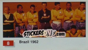 Sticker Brazil (Winner Team Photo WC-1962) - World Cup Italia 1990 n. 8 - Merlin