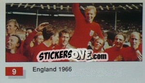 Sticker England (Winner Team Photo Wc-1966) - World Cup Italia 1990 n. 9 - Merlin