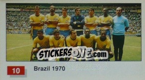 Sticker Brazil (Winner Team Photo WC-1970) - World Cup Italia 1990 n. 10 - Merlin