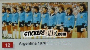 Figurina Argentina (Winner Team Photo WC-1978) - World Cup Italia 1990 - Merlin