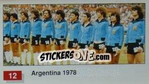 Sticker Argentina (Winner Team Photo WC-1978) - World Cup Italia 1990 n. 12 - Merlin