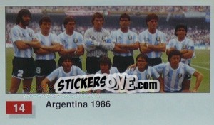 Sticker Argentina (Winner Team Photo WC-1986) - World Cup Italia 1990 n. 14 - Merlin