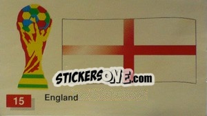 Sticker England National Flag - World Cup Italia 1990 - Merlin