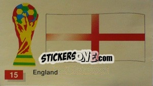 Sticker England National Flag - World Cup Italia 1990 n. 15 - Merlin