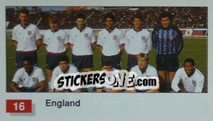 Cromo England Team Photo - World Cup Italia 1990 - Merlin