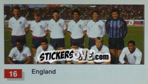 Sticker England Team Photo - World Cup Italia 1990 n. 16 - Merlin