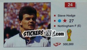 Cromo Steve Hodge - World Cup Italia 1990 n. 24 - Merlin