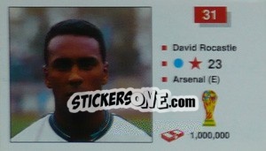 Sticker David Rocastle - World Cup Italia 1990 n. 31 - Merlin