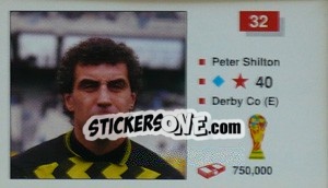 Sticker Peter Shilton - World Cup Italia 1990 n. 32 - Merlin