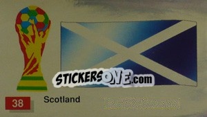 Cromo Scotland National Flag - World Cup Italia 1990 - Merlin