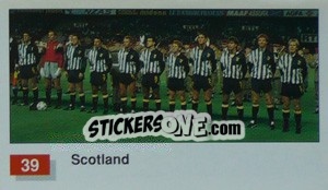 Sticker Scotland Team Photo - World Cup Italia 1990 - Merlin