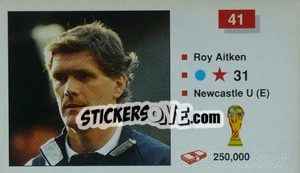 Sticker Roy Aitken - World Cup Italia 1990 - Merlin