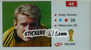 Sticker Andy Goram - World Cup Italia 1990 - Merlin
