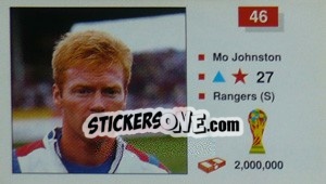 Sticker Mo Johnston - World Cup Italia 1990 n. 46 - Merlin