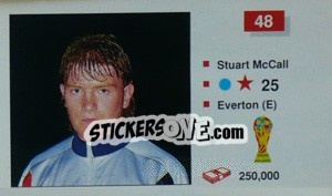 Cromo Stuart McCall - World Cup Italia 1990 - Merlin