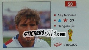 Sticker Ally McCoist - World Cup Italia 1990 n. 50 - Merlin