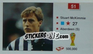 Sticker Stuart McKimmie - World Cup Italia 1990 n. 51 - Merlin