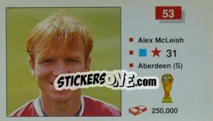 Sticker Alex McLeish - World Cup Italia 1990 n. 53 - Merlin