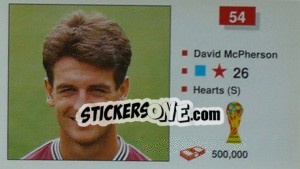 Sticker David McPherson - World Cup Italia 1990 - Merlin