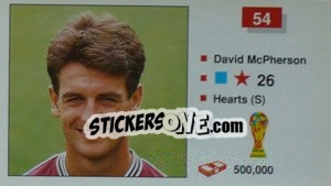 Sticker David McPherson - World Cup Italia 1990 n. 54 - Merlin