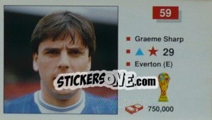 Sticker Graeme Sharp - World Cup Italia 1990 - Merlin