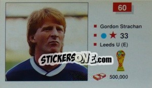 Sticker Gordon Strachan - World Cup Italia 1990 n. 60 - Merlin