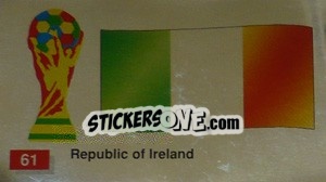 Sticker Republik of Ireland National Flag - World Cup Italia 1990 n. 61 - Merlin