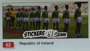 Sticker Republik of Ireland Team Photo - World Cup Italia 1990 - Merlin