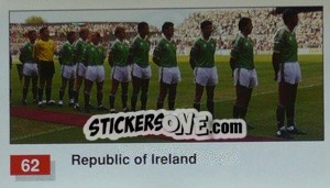 Sticker Republik of Ireland Team Photo - World Cup Italia 1990 n. 62 - Merlin