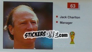 Sticker Jack Charlton (Manager) - World Cup Italia 1990 - Merlin