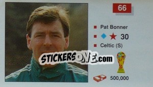 Sticker Pat Bonner - World Cup Italia 1990 n. 66 - Merlin