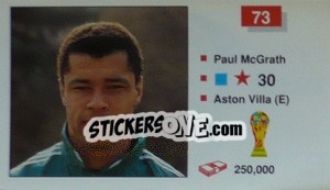 Sticker Paul McGrath - World Cup Italia 1990 n. 73 - Merlin